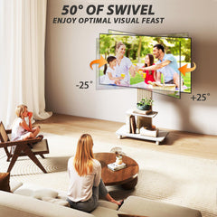 TVON Heavy Duty Rolling TV Stand for 55-100 inch Large Screens