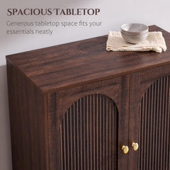 IFBUY 92.63" W Mid Century Modern TV Stands for Living Room, Brown