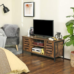 VASAGLE TV Stand, Farmhouse Entertainment Center with Storage Cabinets