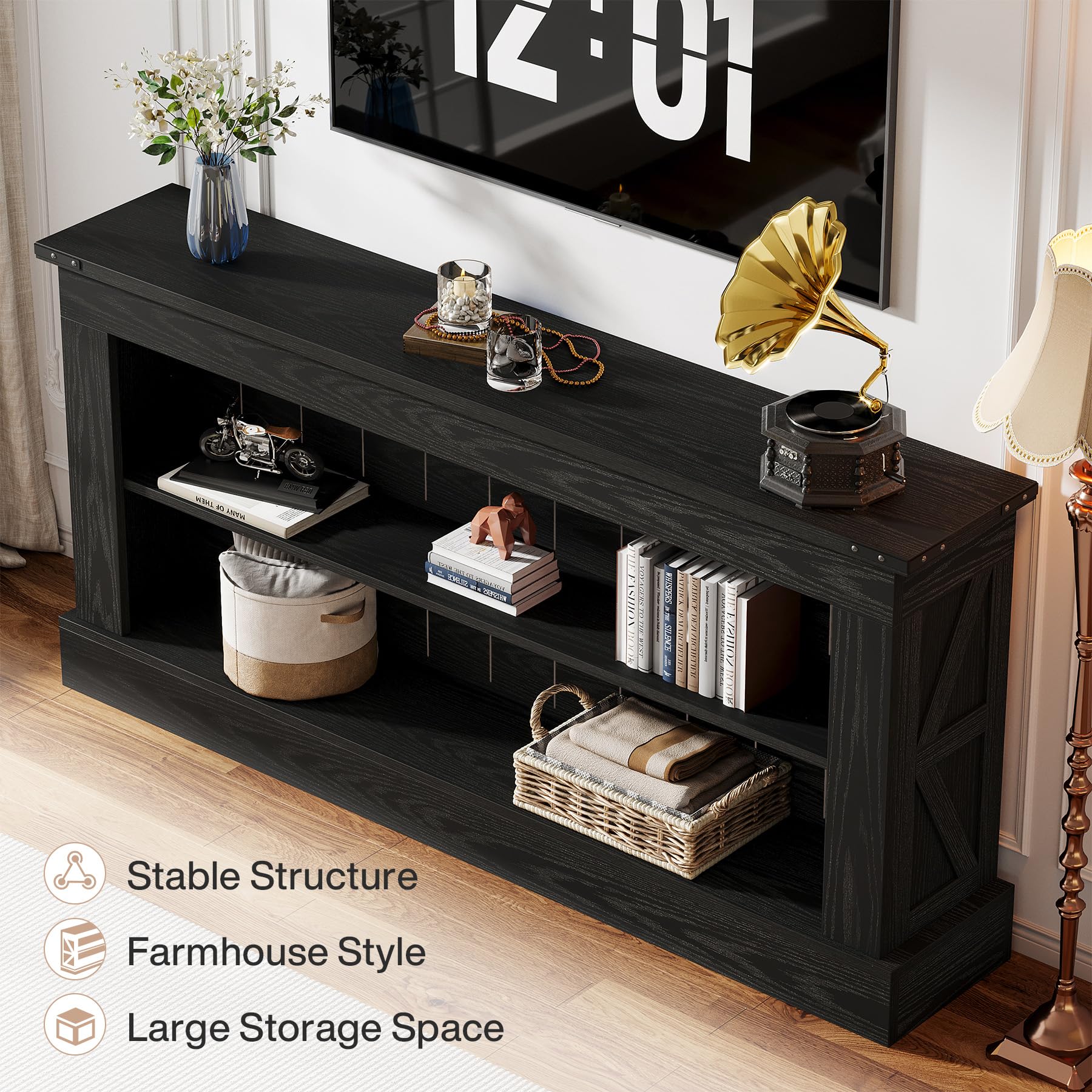 Tribesigns TV Stand, Farmhouse TV Stand for 50-70 Inches TVs