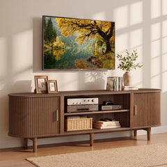 VASAGLE 58 Inch TV Stand, Mid Century Entertainment Center with Storage