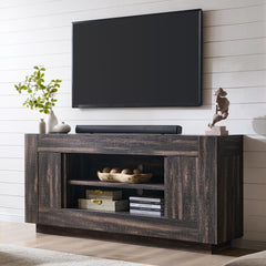 OKD 70" TV Stand for 80" TV, Thick Block Media Console, Antique White
