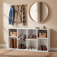 YESHOMY Mid-Century Modern TV Stand, 58 Inch, Light Grey