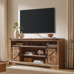 OKD 70" Farmhouse TV Stand for TVs up to 80", Antique White
