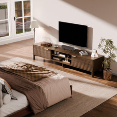 TV Stand for Living Room up to 65 Inch TVs Entertainment Center Oak 59"