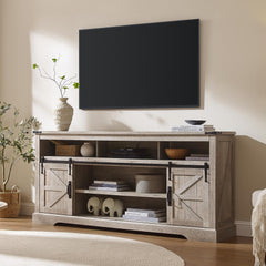 OKD 70" Farmhouse TV Stand for TVs up to 80", Antique White