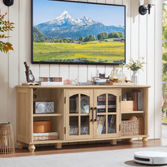 RWYHG Farmhouse TV Stand for 60 in TV, Entertainment Center for Living Room