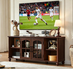 RWYHG Farmhouse TV Stand for 60 in TV, Entertainment Center for Living Room