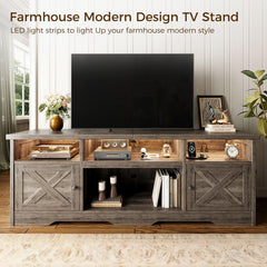 Casaottima TV Stand for 65 Inch TV, Entertainment Center, White