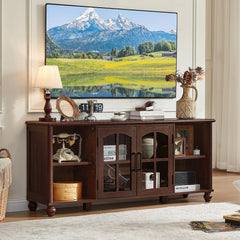 RWYHG Farmhouse TV Stand for 60 in TV, Entertainment Center for Living Room