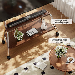 BEISHI Mobile TV Stand on Wheels for 32-75 Inch TVs