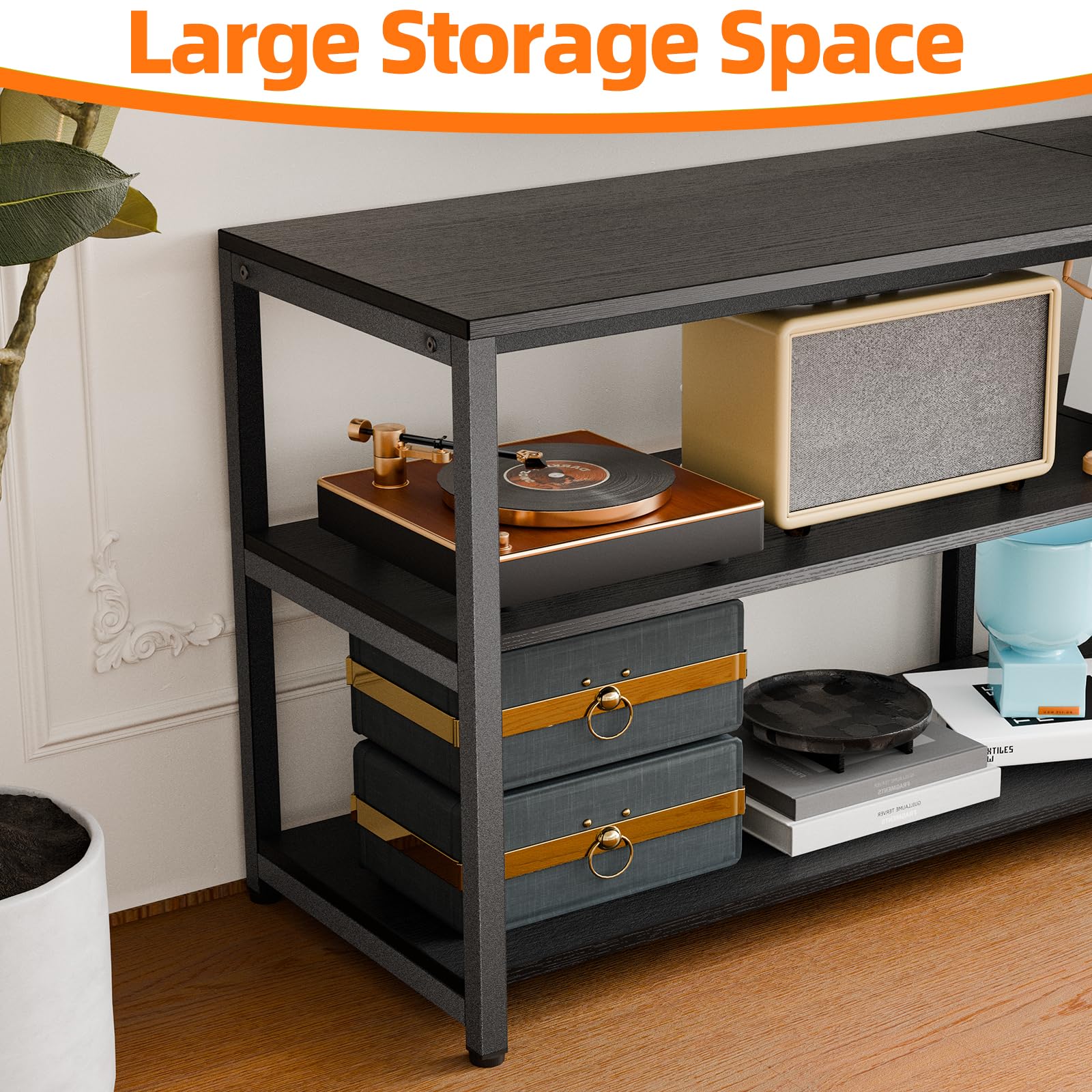 Aquzee 100 Inch TV Stand, Extra Large 98" Wide Entertainment Center