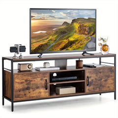 LIFEZEAL TV Stand Suitable for Televisions Up to 65 Inches, Featuring a Home Cabinet with Side Storage Compartments And an Adjustable Shelf, This Entertainment Center Console Table Includes Cable Management Holes And Serves As a Storage Coffee Table