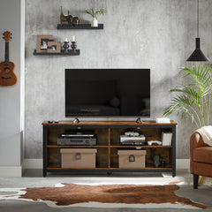 VASAGLE TV Stand, Farmhouse Entertainment Center with Storage Cabinets