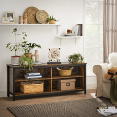 VASAGLE TV Stand, Farmhouse Entertainment Center with Storage Cabinets