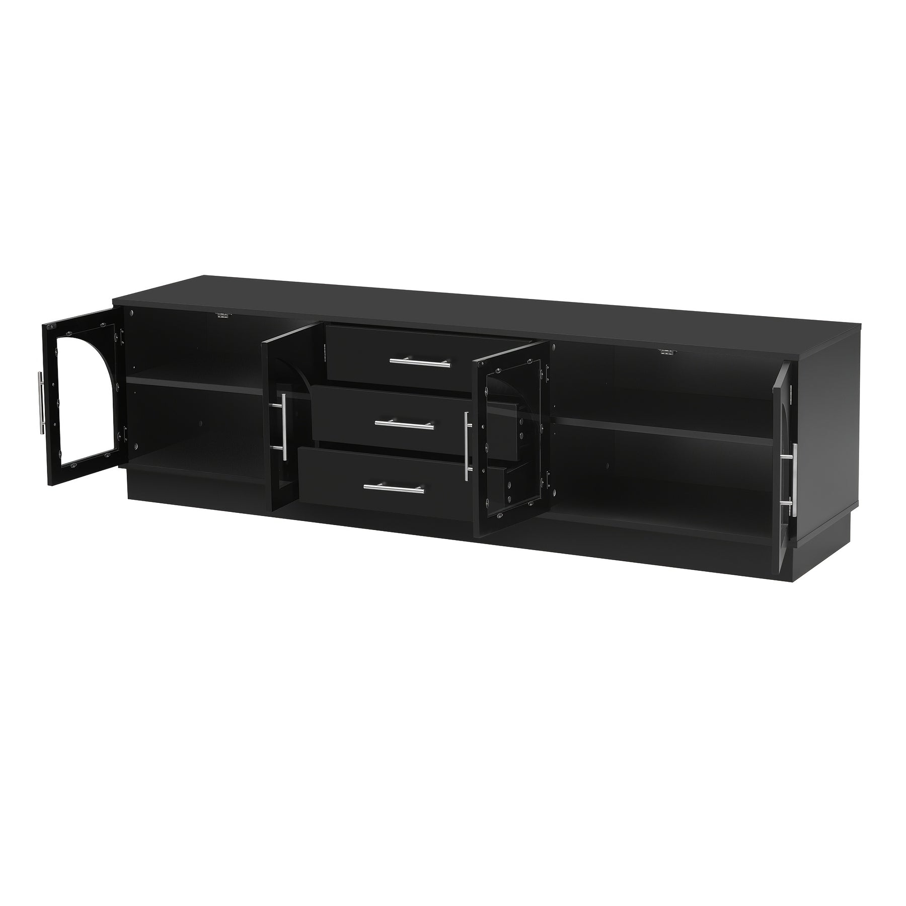 68.9" Modern Minimalist TV Stand for Tvs Up to 75 Inches, Entertainment Center Media Console Cabinet with Adjustable Shelves for Living Room