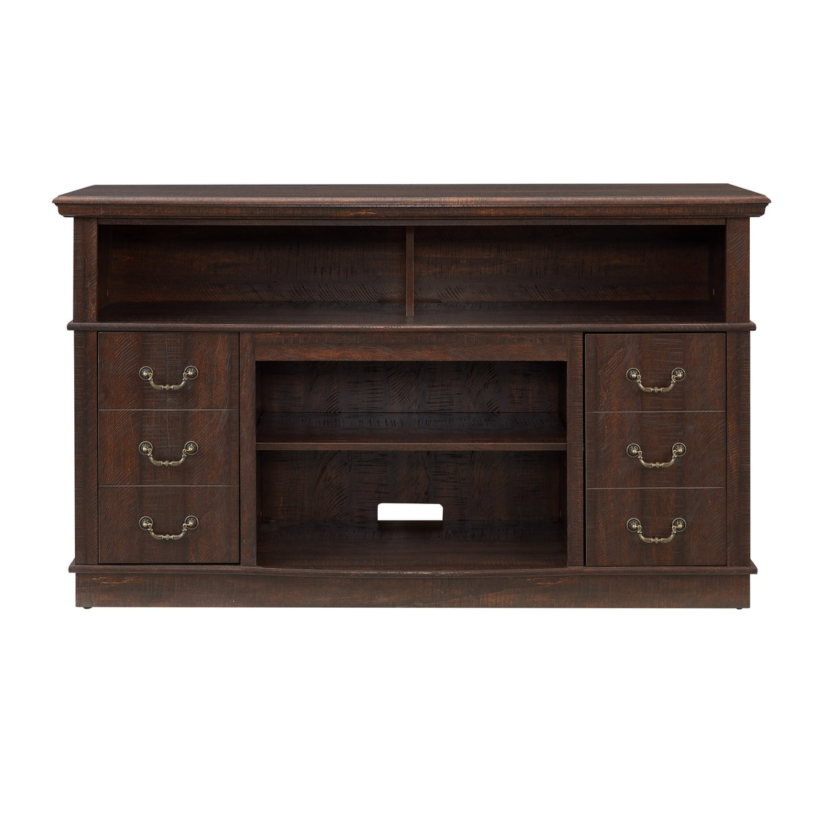 Retro TV Stand with Storage for TVs up to 65'', Mid Century Modern TV Stand & Entertainment Center with Shelf,TV Stand for Media,TV Console Table for Living Room Espresso 60"W*15.75"D*34.25"H