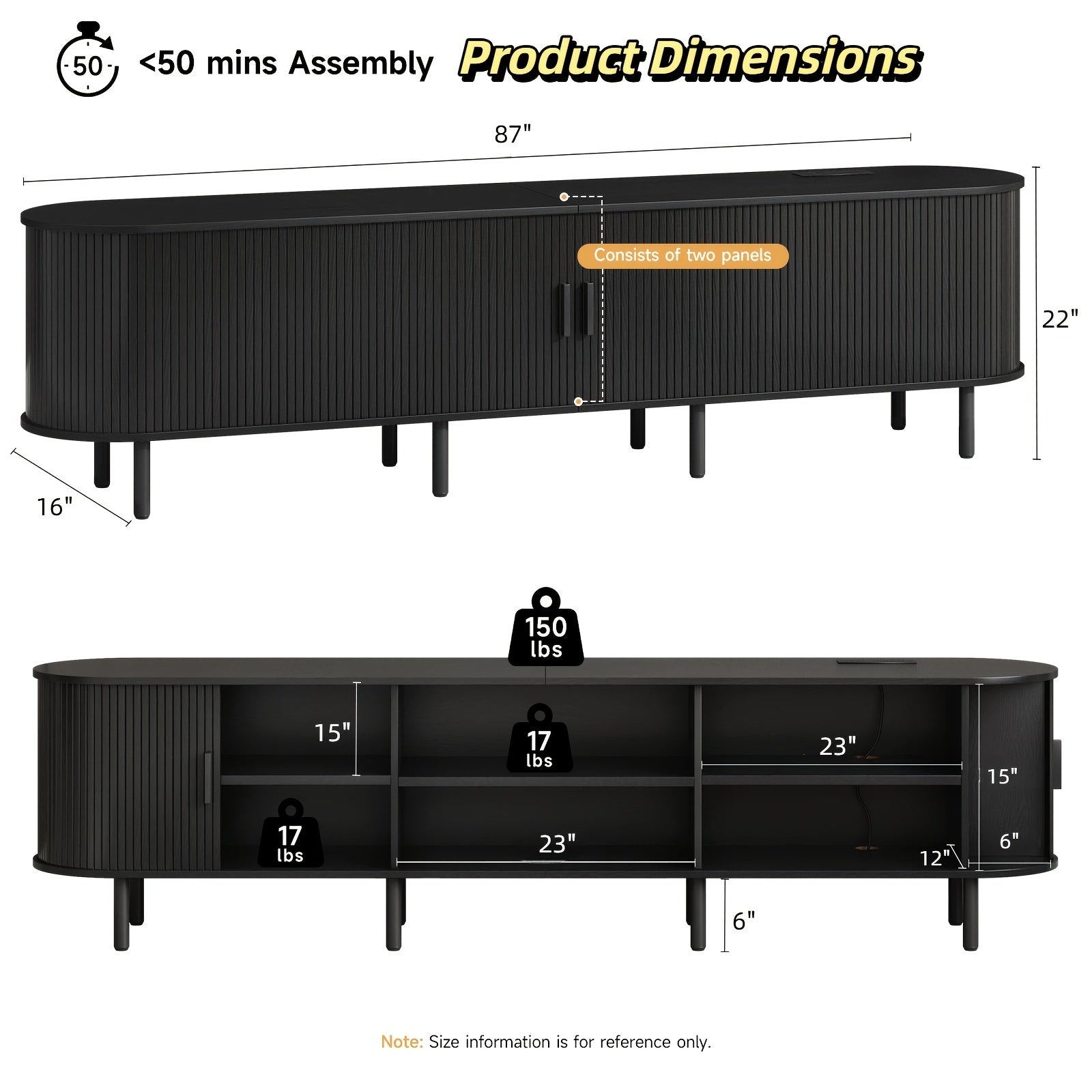 PAZCASA Wide Large TV Stand, Available in 86-inch/70.8-inch/55-inch Sizes, with Power Outlets, Suitable for 90-inch TVs. Sturdy and Durable Entertainment Center Featuring Adjustable Shelves, Sliding Doors, and Ample Storage Space. Modern Media