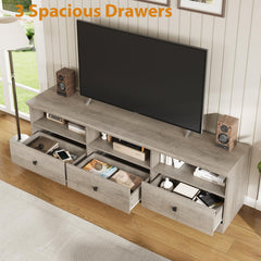 GAOMON TV Stand Fits 65/ 70/ 75 Inch Tvs Mid Century Modern Entertainment Center with Storage Drawer And Open Shelves Home Media Console