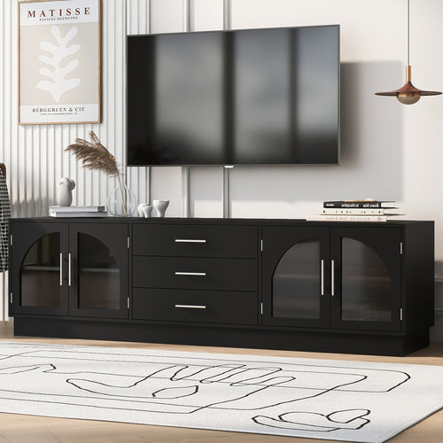 68.9" Modern Minimalist TV Stand for Tvs Up to 75 Inches, Entertainment Center Media Console Cabinet with Adjustable Shelves for Living Room